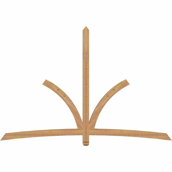Ekena Millwork Davenport Timber Gable Bracket, Western Red Cedar, 96"W x 64"H x 3 1/2"D x 3 1/2"F, 16/12 Pitch GBW096X64X0404DAV00SWR - main